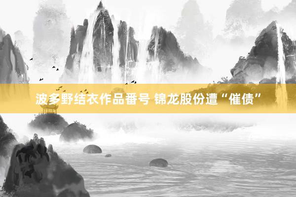 波多野结衣作品番号 锦龙股份遭“催债”